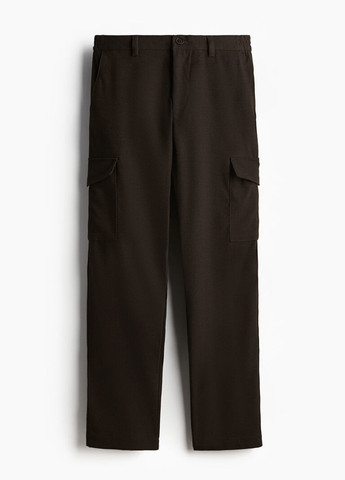 Темно-коричневые кэжуал демисезонные карго брюки H&M