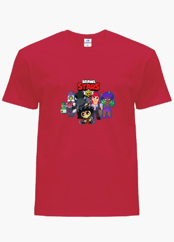Червона демісезонна футболка дитяча бравл старс (brawl stars) (9224-1004) MobiPrint