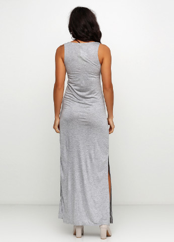 Светло-серое кэжуал платье платье-майка H&M меланжевое