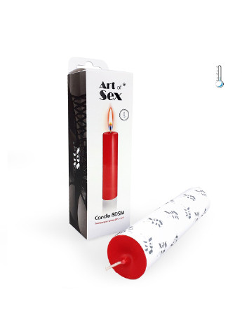 Червона воскова свічка Art of Sex size M 15 см низькотемпературна Bijoux Indiscrets (252586758)