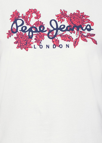 Біла літня футболка Pepe Jeans London