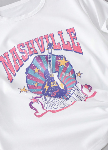 Біла літня футболка SHEIN