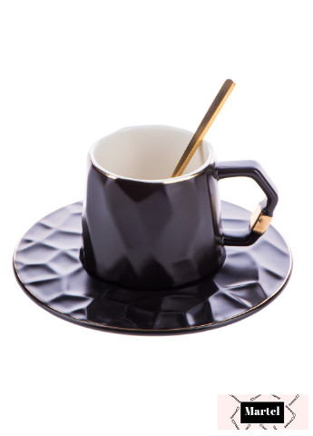 Подарочный набор чашка с блюдцем Meghan Black, 200 мл Martel (214872476)