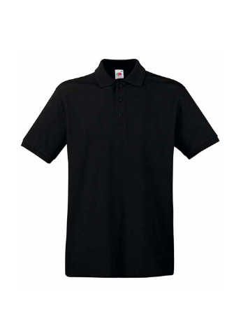 Черная футболка-поло для мужчин Fruit of the Loom