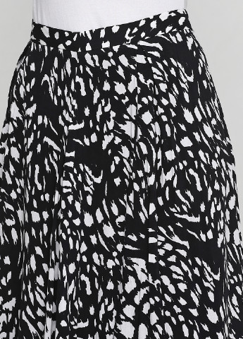 Черная кэжуал с анималистичным узором юбка Mexx клешированная