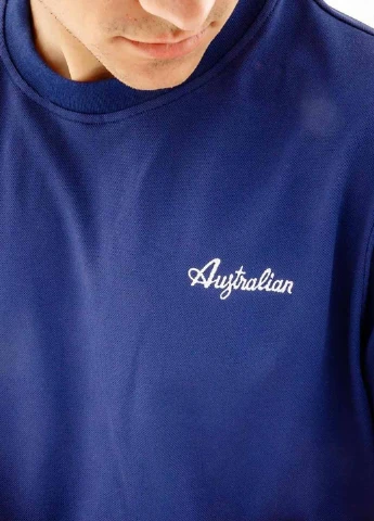 Синяя футболка lsuts0003-842a Australian Easy Tech Pique T-Shirt R-Fit Blue