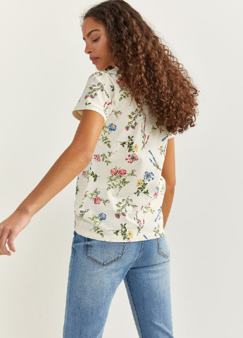 Цветная женская футболка-поло Springfield с цветочным принтом