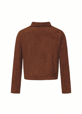 Коричнева демісезонна куртка косуха SHEIN