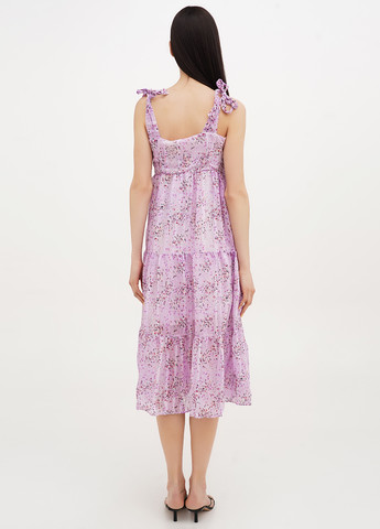 Лиловое кэжуал платье клеш Babylon с цветочным принтом