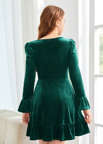 Изумрудное платье SHEIN (340673143)