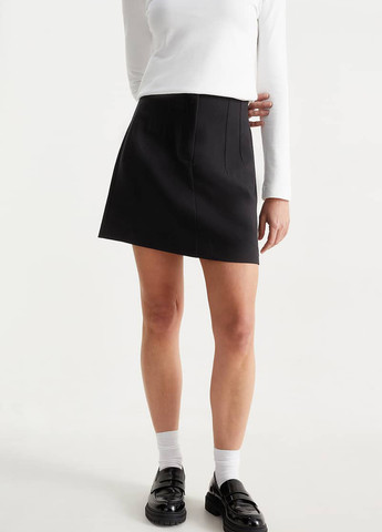 Черная кэжуал однотонная юбка C&A карандаш