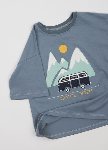 Сіра літня футболка Flamingo