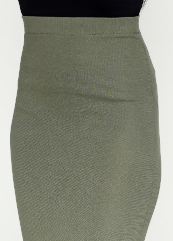 Оливковая кэжуал однотонная юбка The Saddler миди