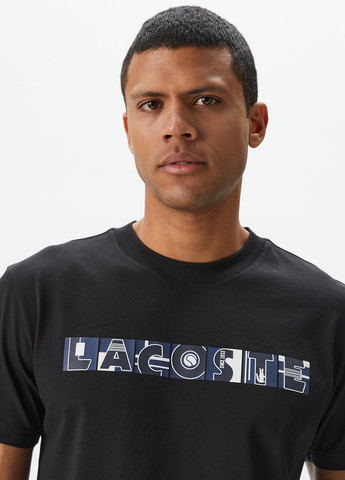 Чорна футболка Lacoste