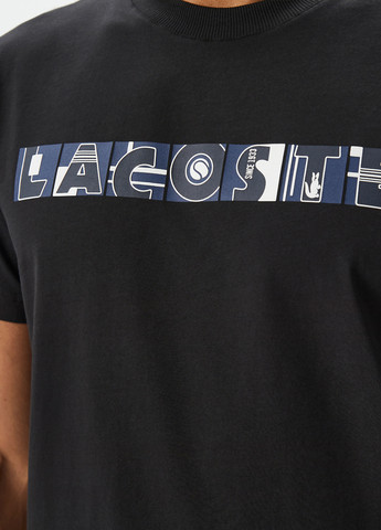 Чорна футболка Lacoste
