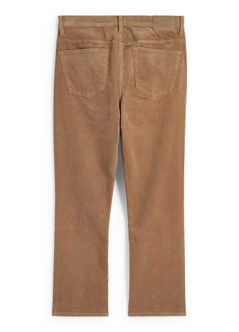 Светло-коричневые кэжуал демисезонные прямые брюки C&A