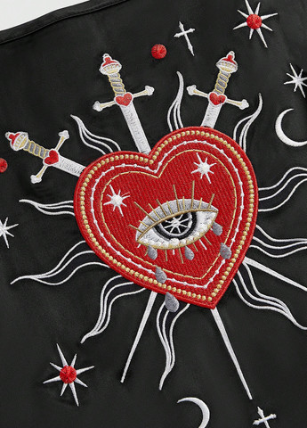 Черное коктейльное, кэжуал платье с юбкой-солнце, платье-майка SHEIN сердечки