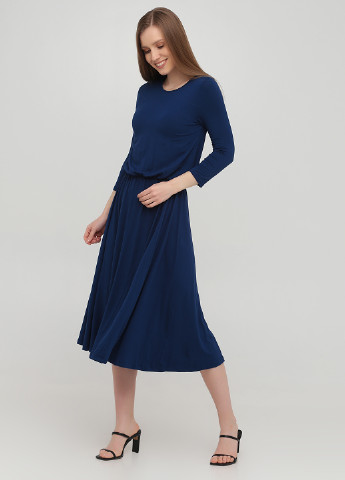 Темно-синее кэжуал платье с юбкой-солнце Asos однотонное