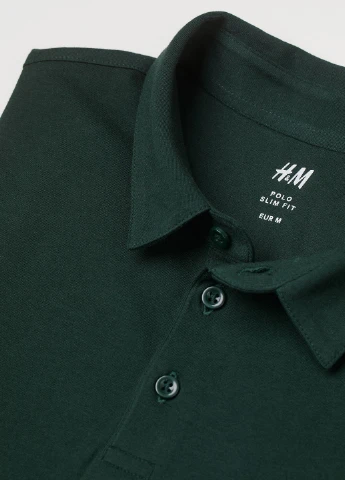 Темно-зеленая футболка H&M