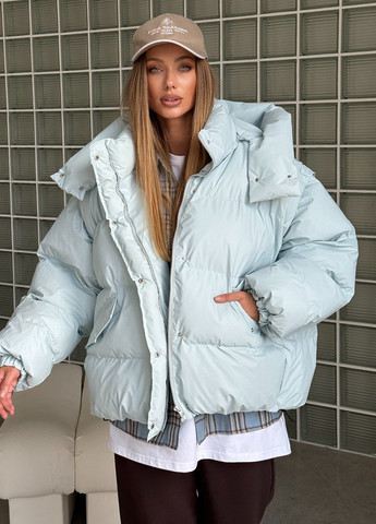 Светло-голубая зимняя куртка куртка-трансформер No Brand