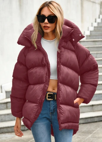Бордова зимня куртка SHEIN
