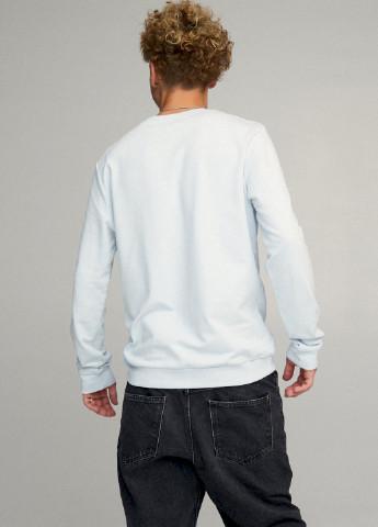 Светло-голубой свитшот мужской basic /no flis/ YAPPI (252259130)