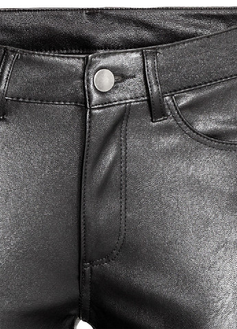 Черные кэжуал демисезонные зауженные брюки H&M