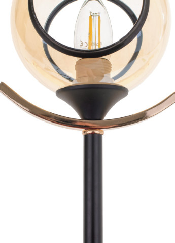 Настільна лампа декоративна чорна і золотиста LK-700T/1 E27 BK+FG Brille (253881650)