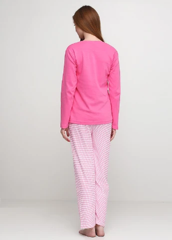 Рожева зимня комплект щільний трикотаж (світшот, штани) Good Night Pajama