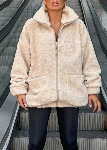 Кремова зимня куртка SHEIN