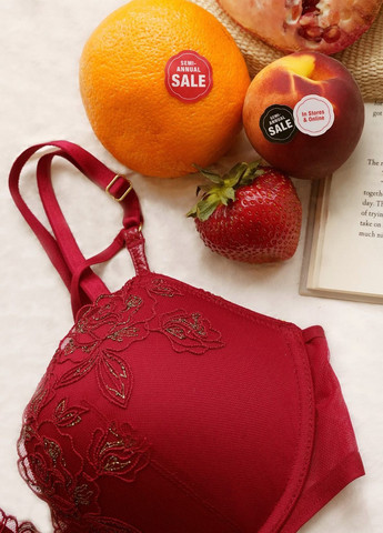 Червоний демісезонний комплект (бюстгалтер, труси) Victoria's Secret