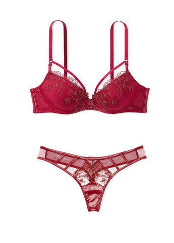 Червоний демісезонний комплект (бюстгалтер, труси) Victoria's Secret
