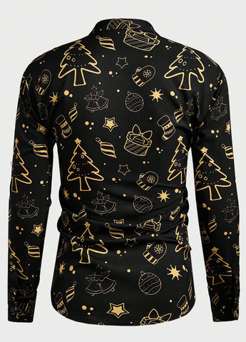 Белая праздничный рубашка новогодний SHEIN