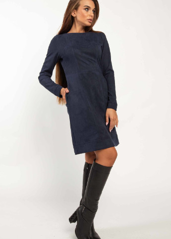 Синее кэжуал платье дидиан пл 2220 темно-синий Ри Мари однотонное