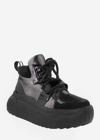 Осенние ботинки rsm519 черный-никель Sothby's из натуральной замши