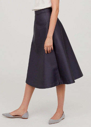 Темно-серая однотонная юбка H&M