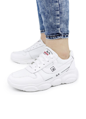 Белые демисезонные кроссовки женские ila fashion белые весна-осень 1341508502 Dual