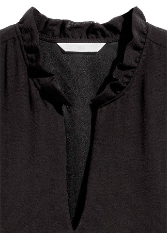 Черное кэжуал платье а-силуэт H&M однотонное