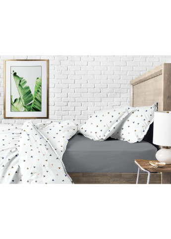 Комплект подросткового постельного белья на резинке Delta Color Graphite 160x220 см (4822052080986) Cosas (251850306)