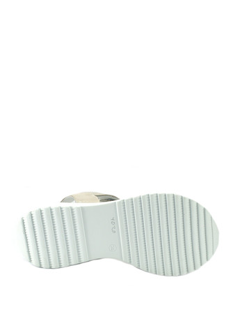 Серебряные босоножки No Brand на шнурках с перфорацией