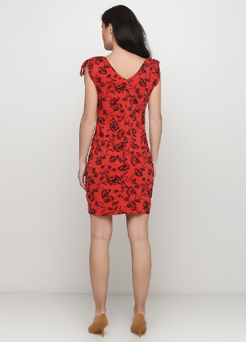 Красное кэжуал платье C&A с цветочным принтом