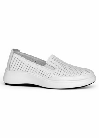 Белые слипоны ALLSY с перфорацией однотонные