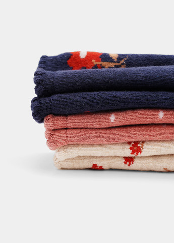 Комбіновані шкарпетки (3 пари) C&A квіткові (334162083)