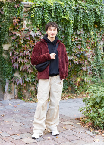 Бордова демісезонна куртка Uniqlo