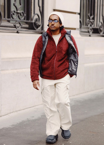 Бордова демісезонна куртка Uniqlo