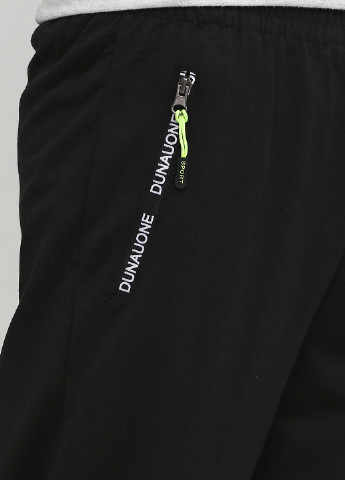 Черные спортивные демисезонные прямые брюки Dunauone