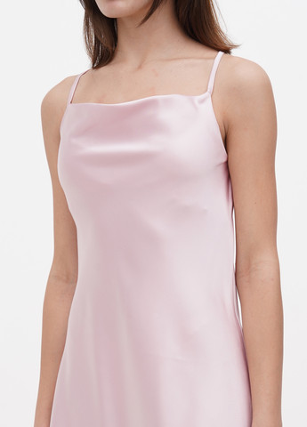Розовое кэжуал платье платье-комбинация Lilove однотонное