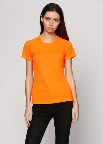 Оранжевая летняя футболка с коротким рукавом Sol's