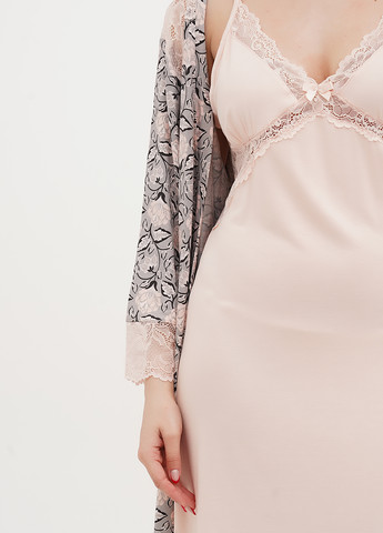 Комбінований демісезонний комплект (нічна сорочка, халат) Cotpark