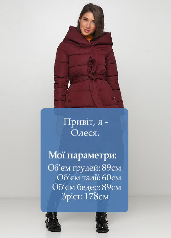 Бордовая зимняя куртка X Y H